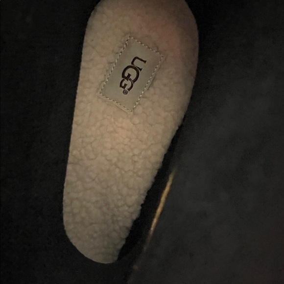 UGG Sienna Rain Boot Black High-Gloss Finish Real Fur From Sheep Size 12 NEW - Picture 4 of 16